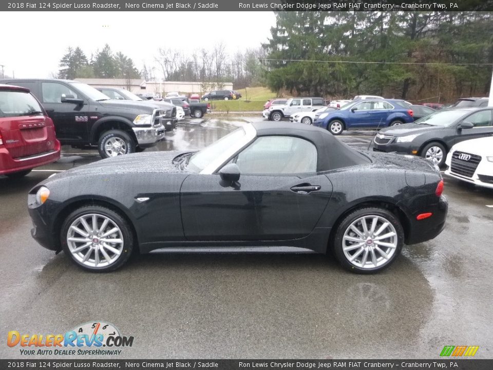 Nero Cinema Jet Black 2018 Fiat 124 Spider Lusso Roadster Photo #2