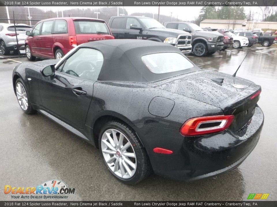 2018 Fiat 124 Spider Lusso Roadster Nero Cinema Jet Black / Saddle Photo #3