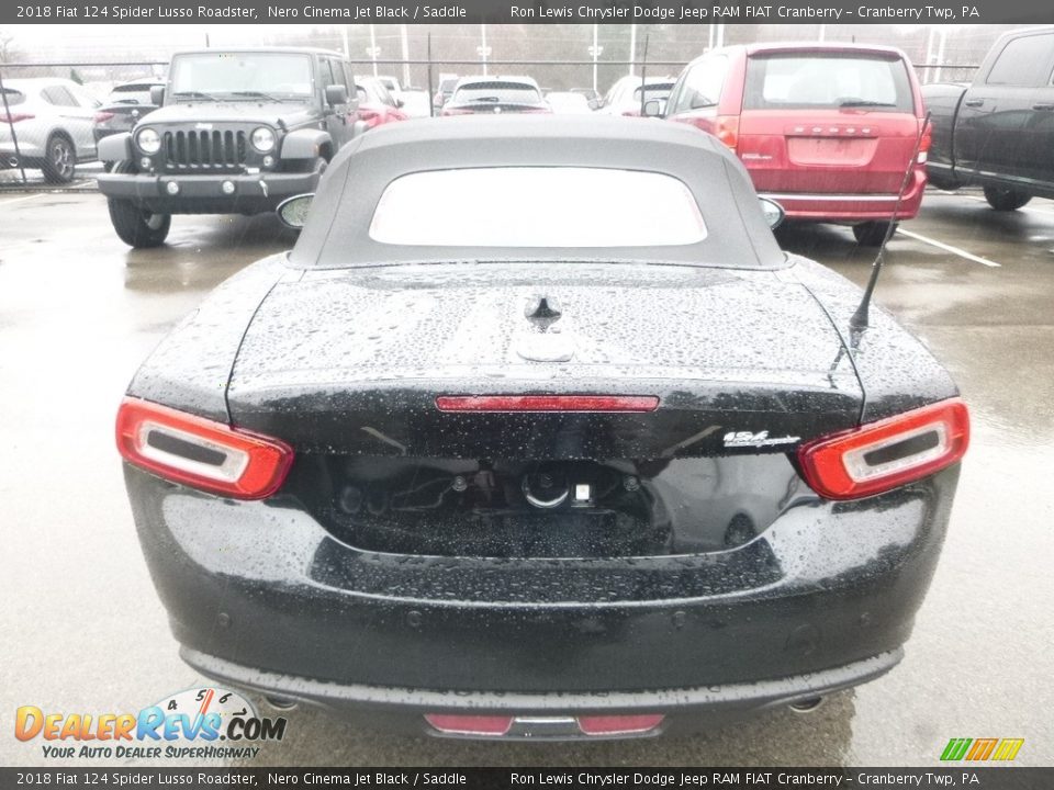 2018 Fiat 124 Spider Lusso Roadster Nero Cinema Jet Black / Saddle Photo #4