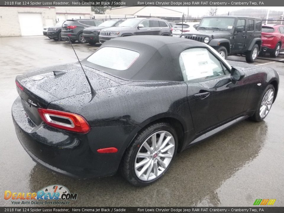 2018 Fiat 124 Spider Lusso Roadster Nero Cinema Jet Black / Saddle Photo #5