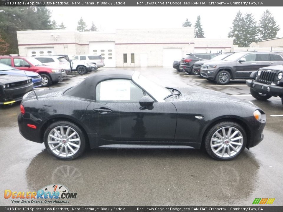 2018 Fiat 124 Spider Lusso Roadster Nero Cinema Jet Black / Saddle Photo #6