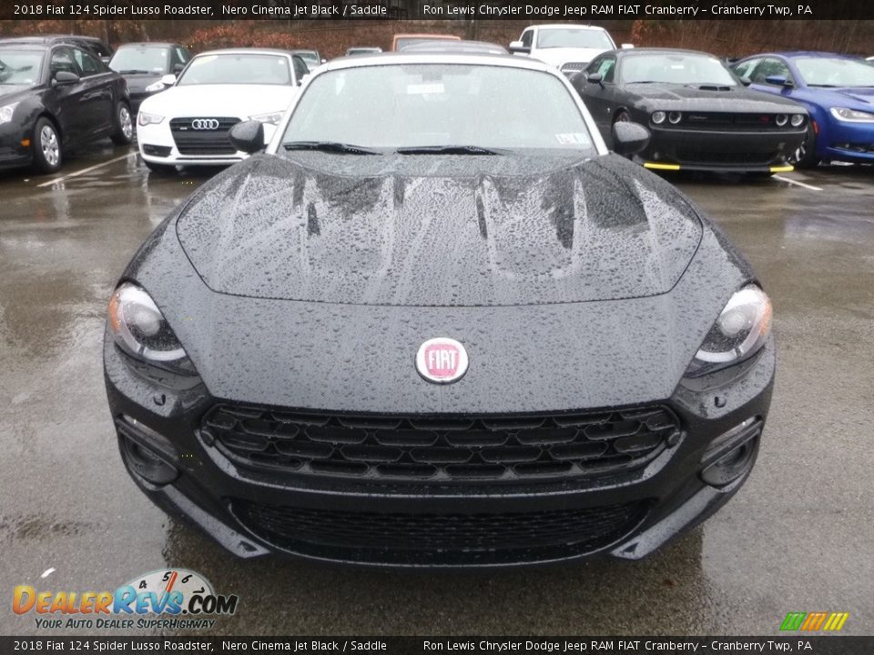 2018 Fiat 124 Spider Lusso Roadster Nero Cinema Jet Black / Saddle Photo #8