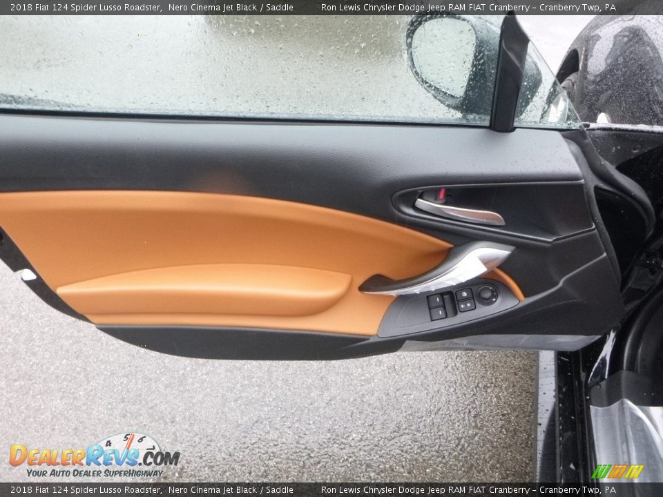 2018 Fiat 124 Spider Lusso Roadster Nero Cinema Jet Black / Saddle Photo #13