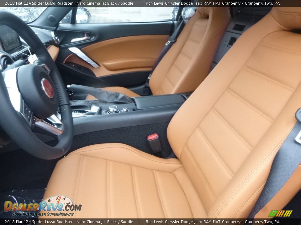 2018 Fiat 124 Spider Lusso Roadster Nero Cinema Jet Black / Saddle Photo #15