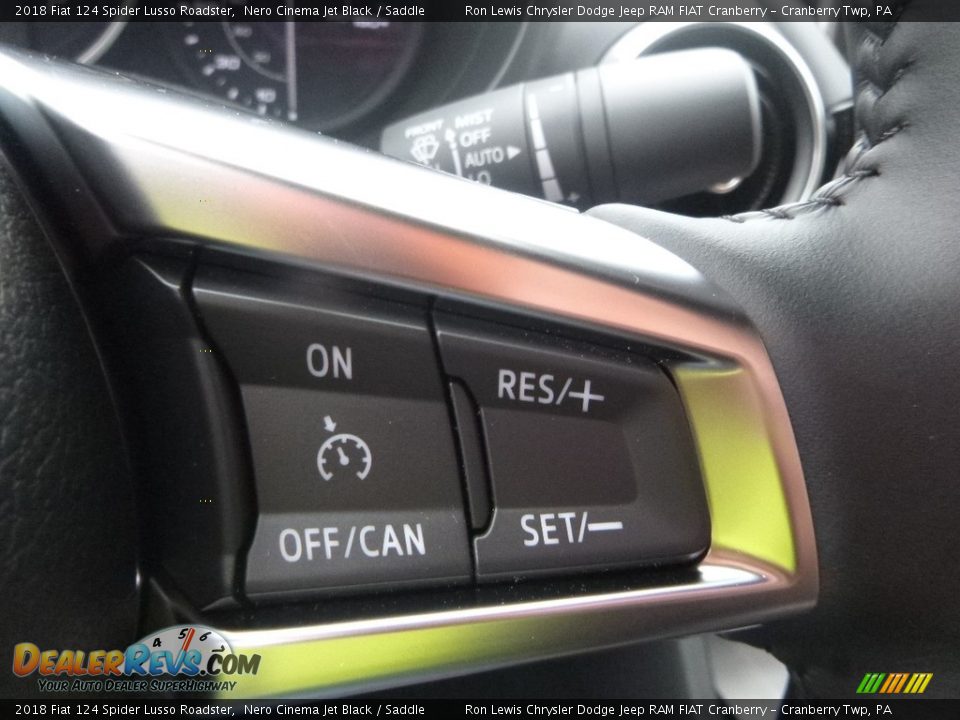 2018 Fiat 124 Spider Lusso Roadster Nero Cinema Jet Black / Saddle Photo #17