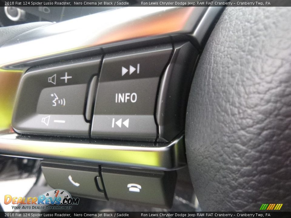 2018 Fiat 124 Spider Lusso Roadster Nero Cinema Jet Black / Saddle Photo #18