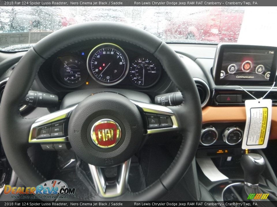 2018 Fiat 124 Spider Lusso Roadster Nero Cinema Jet Black / Saddle Photo #20