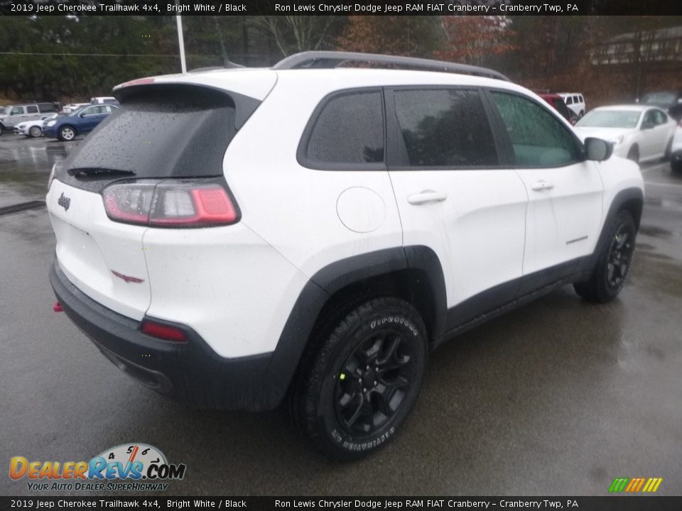 2019 Jeep Cherokee Trailhawk 4x4 Bright White / Black Photo #5