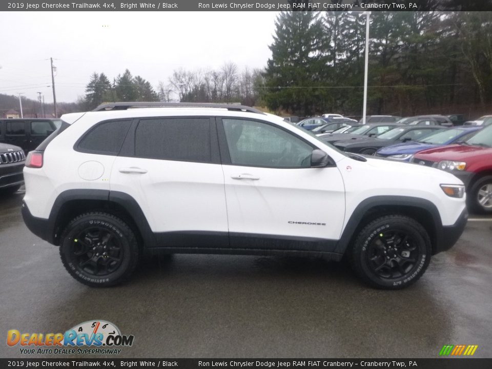 2019 Jeep Cherokee Trailhawk 4x4 Bright White / Black Photo #6
