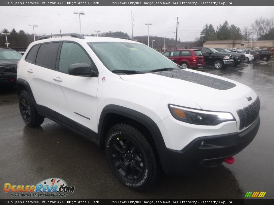 2019 Jeep Cherokee Trailhawk 4x4 Bright White / Black Photo #7