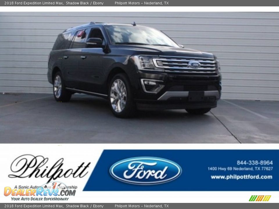 2018 Ford Expedition Limited Max Shadow Black / Ebony Photo #1