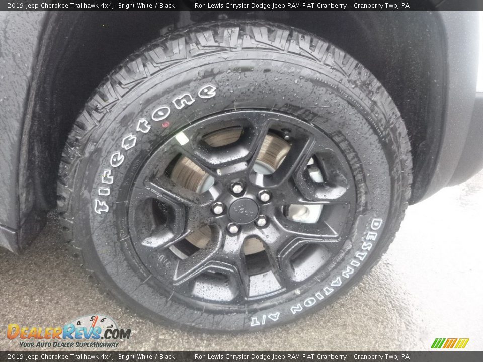 2019 Jeep Cherokee Trailhawk 4x4 Bright White / Black Photo #9