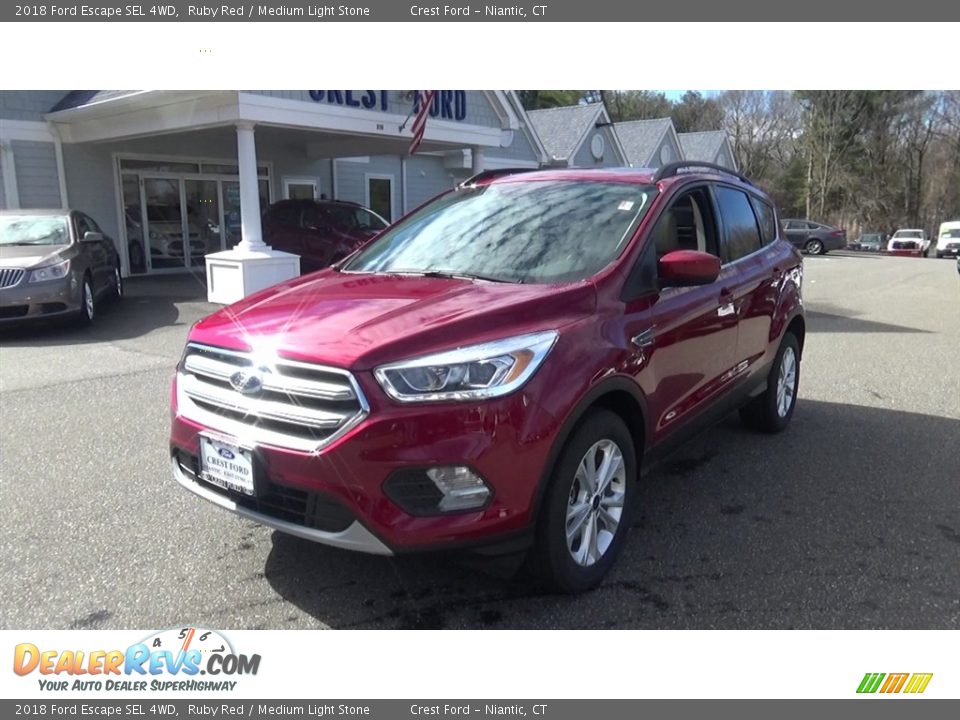 2018 Ford Escape SEL 4WD Ruby Red / Medium Light Stone Photo #3