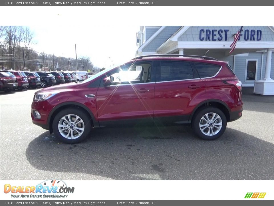 2018 Ford Escape SEL 4WD Ruby Red / Medium Light Stone Photo #4