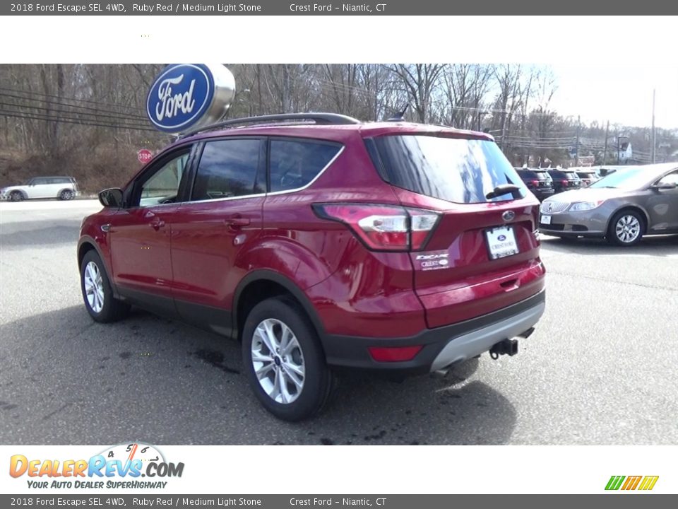 2018 Ford Escape SEL 4WD Ruby Red / Medium Light Stone Photo #5
