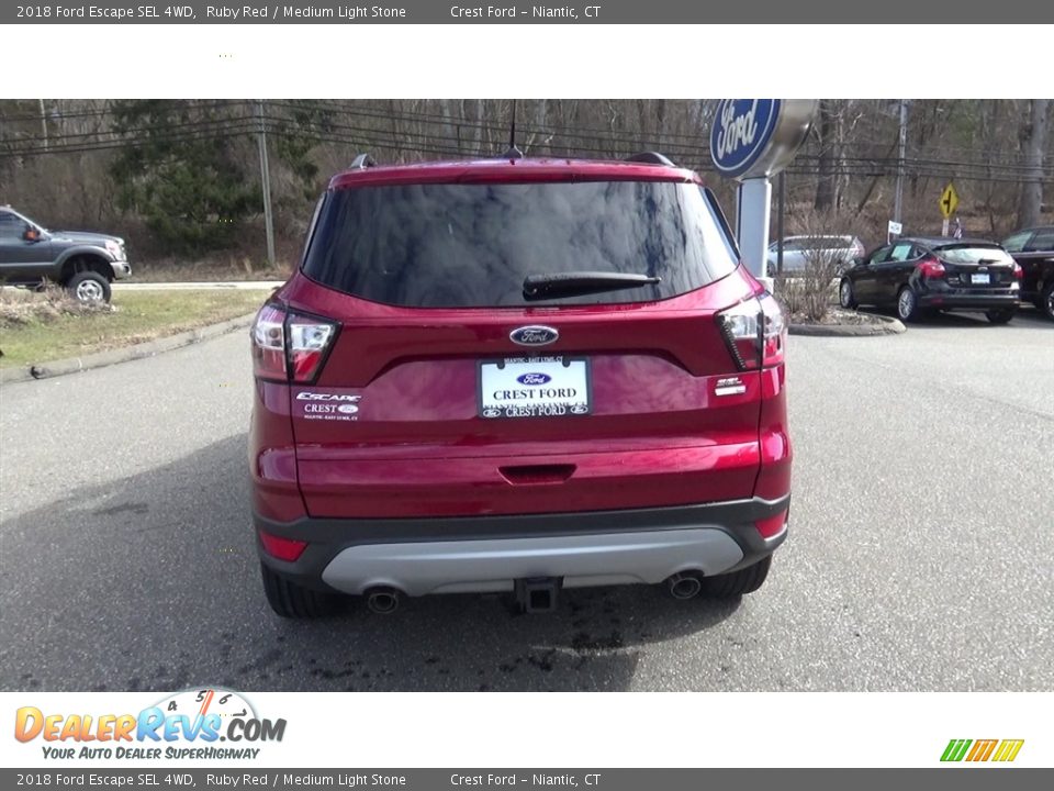 2018 Ford Escape SEL 4WD Ruby Red / Medium Light Stone Photo #6