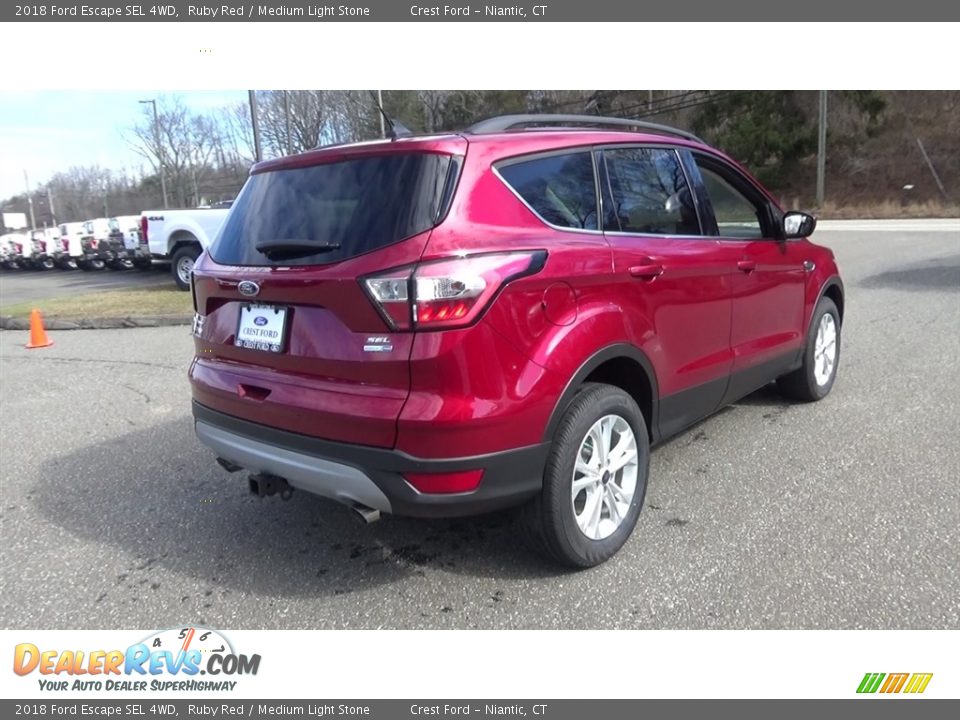 2018 Ford Escape SEL 4WD Ruby Red / Medium Light Stone Photo #7