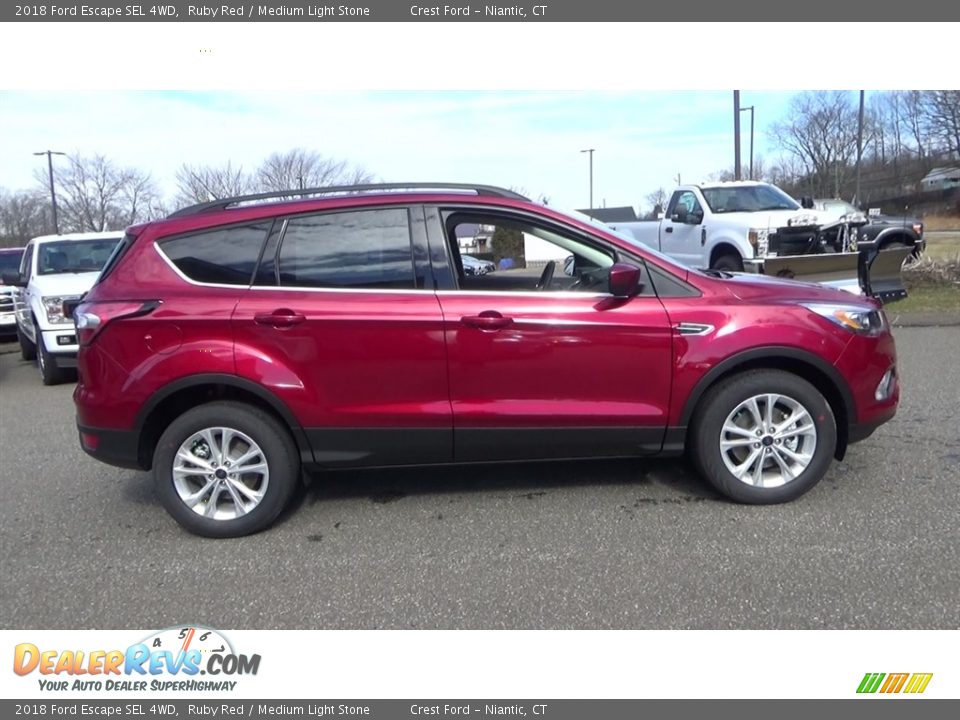 2018 Ford Escape SEL 4WD Ruby Red / Medium Light Stone Photo #8