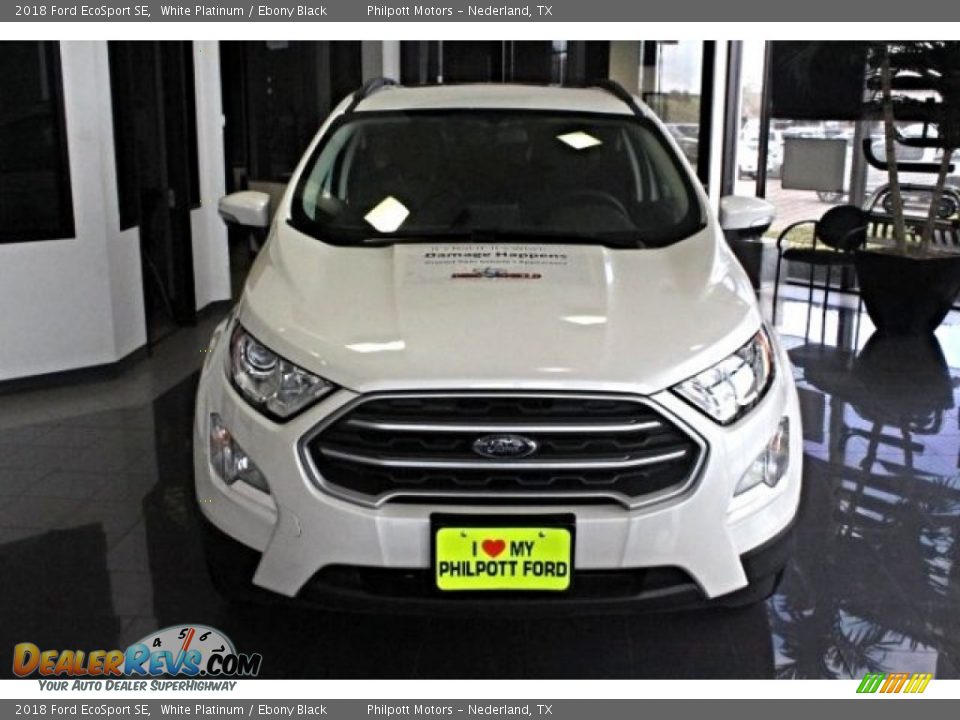 2018 Ford EcoSport SE White Platinum / Ebony Black Photo #2