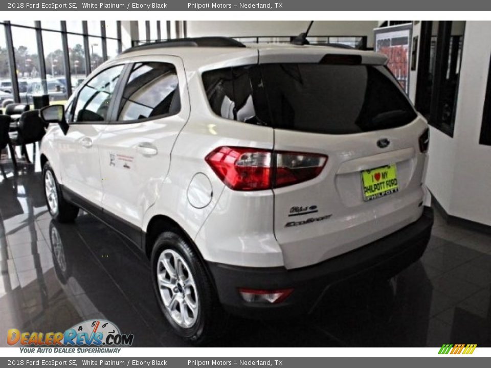 2018 Ford EcoSport SE White Platinum / Ebony Black Photo #7