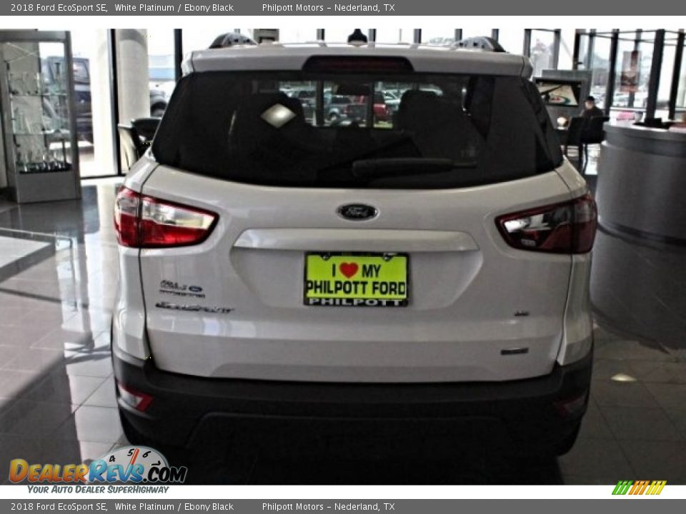2018 Ford EcoSport SE White Platinum / Ebony Black Photo #8