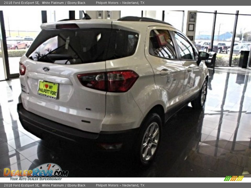 2018 Ford EcoSport SE White Platinum / Ebony Black Photo #9