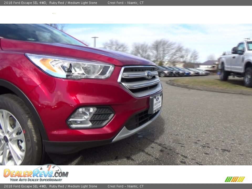 2018 Ford Escape SEL 4WD Ruby Red / Medium Light Stone Photo #28