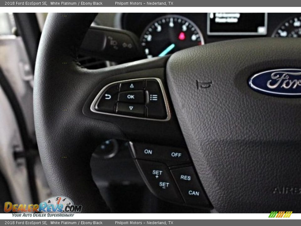 2018 Ford EcoSport SE White Platinum / Ebony Black Photo #19