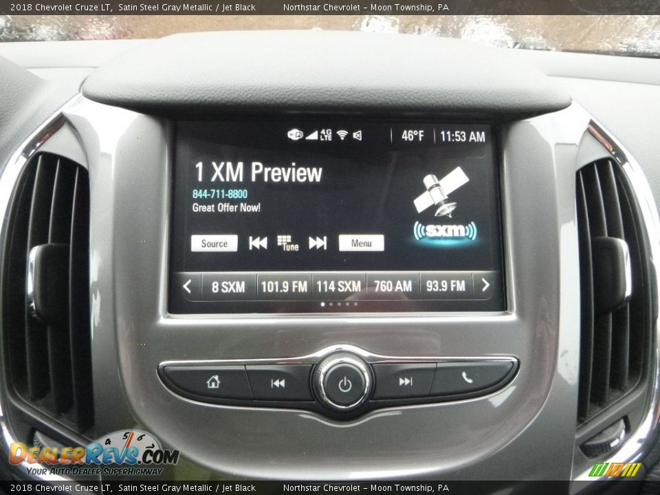 2018 Chevrolet Cruze LT Satin Steel Gray Metallic / Jet Black Photo #17