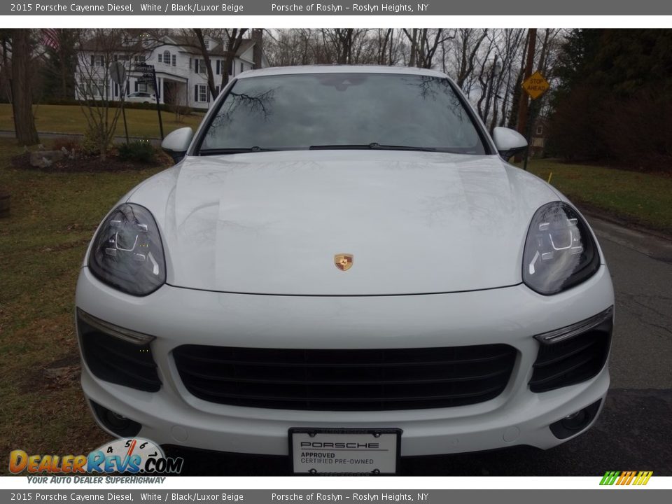 2015 Porsche Cayenne Diesel White / Black/Luxor Beige Photo #2