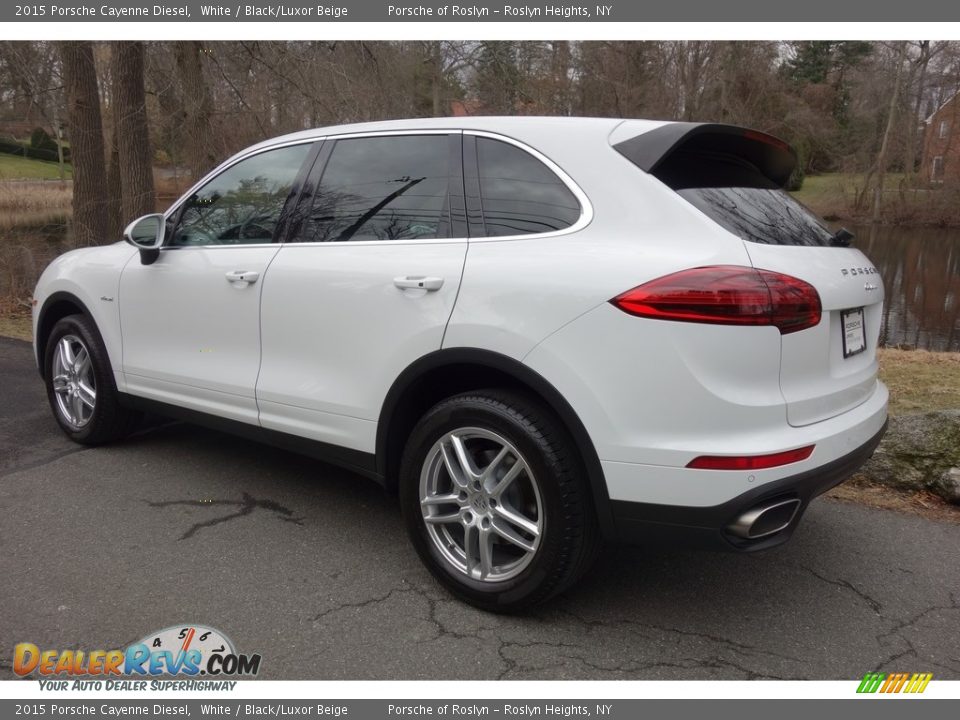2015 Porsche Cayenne Diesel White / Black/Luxor Beige Photo #4