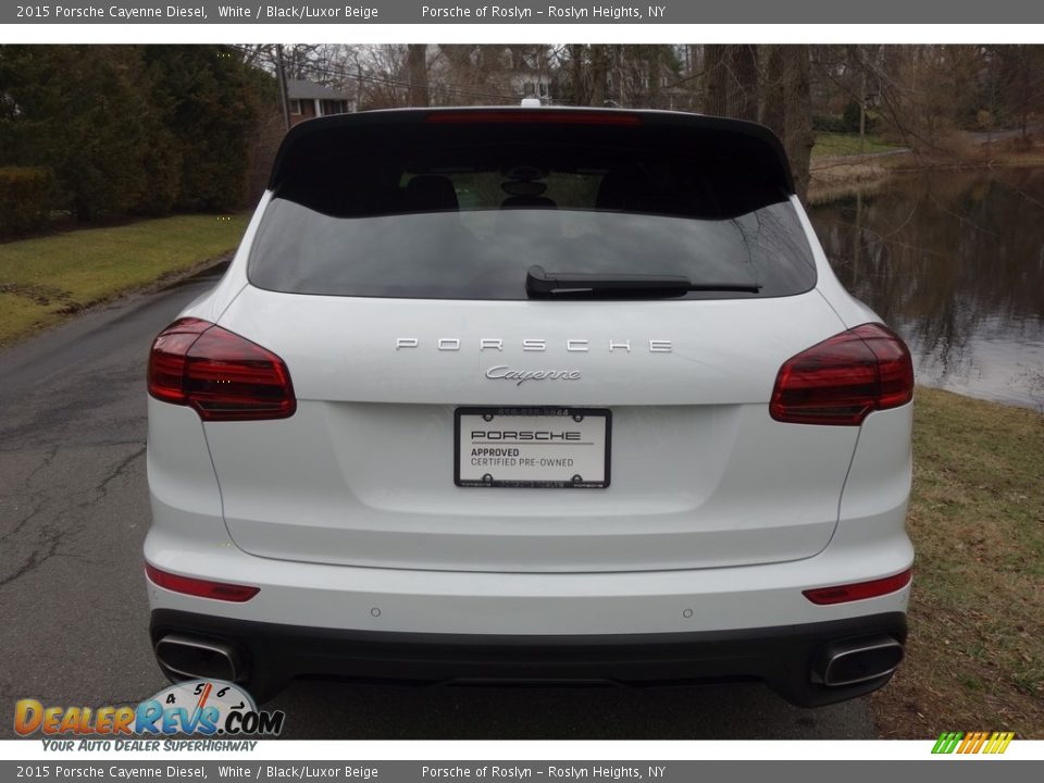 2015 Porsche Cayenne Diesel White / Black/Luxor Beige Photo #5