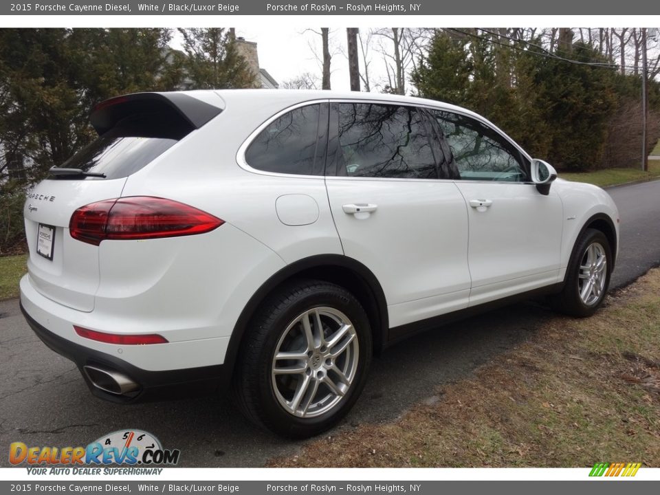 2015 Porsche Cayenne Diesel White / Black/Luxor Beige Photo #6
