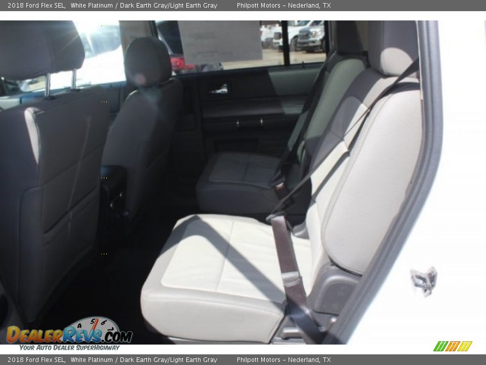 2018 Ford Flex SEL White Platinum / Dark Earth Gray/Light Earth Gray Photo #24