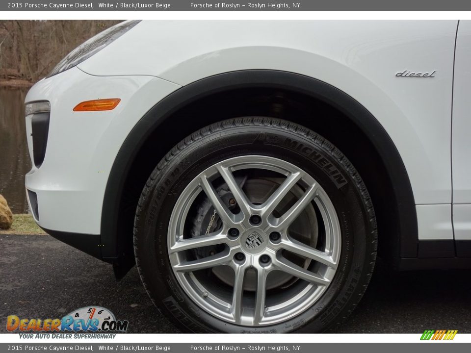 2015 Porsche Cayenne Diesel White / Black/Luxor Beige Photo #9