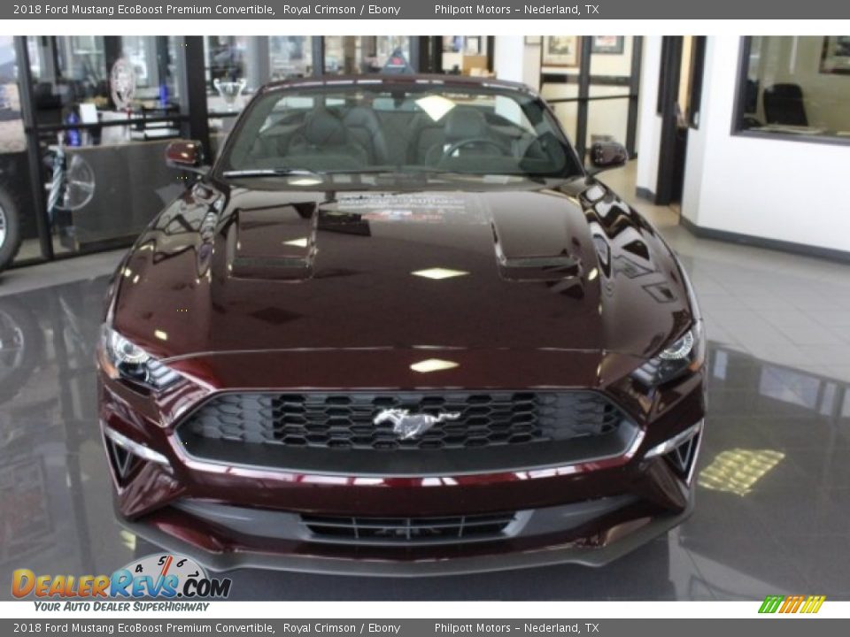 2018 Ford Mustang EcoBoost Premium Convertible Royal Crimson / Ebony Photo #2