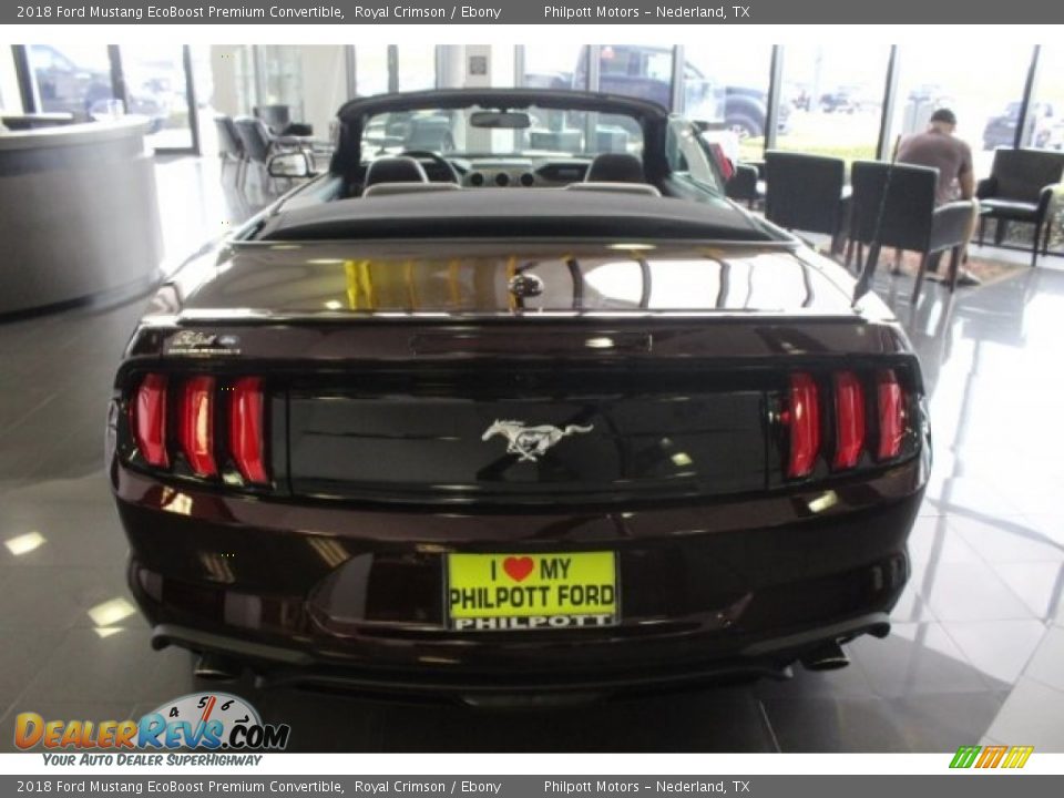 2018 Ford Mustang EcoBoost Premium Convertible Royal Crimson / Ebony Photo #6