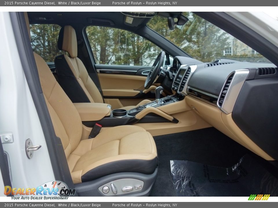 2015 Porsche Cayenne Diesel White / Black/Luxor Beige Photo #17