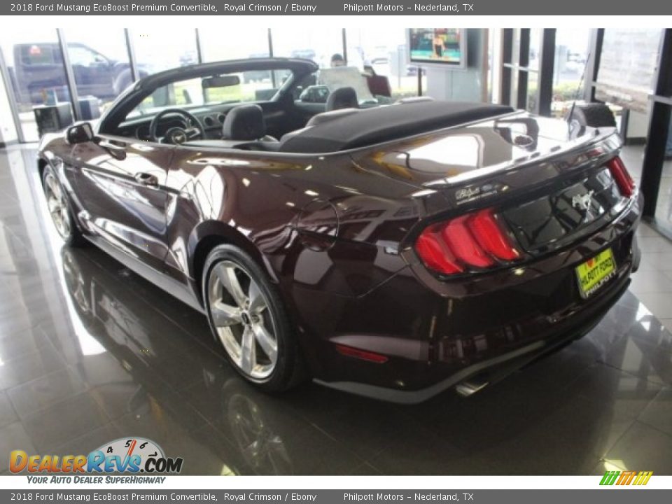 2018 Ford Mustang EcoBoost Premium Convertible Royal Crimson / Ebony Photo #7