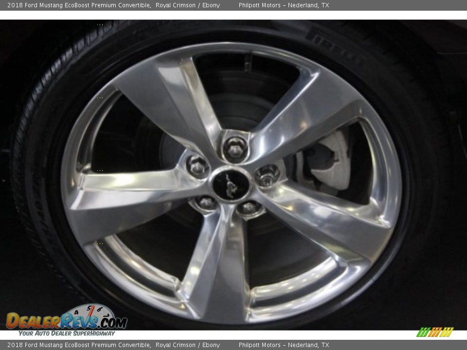 2018 Ford Mustang EcoBoost Premium Convertible Royal Crimson / Ebony Photo #9