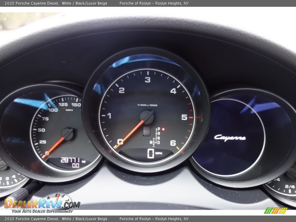 2015 Porsche Cayenne Diesel White / Black/Luxor Beige Photo #20
