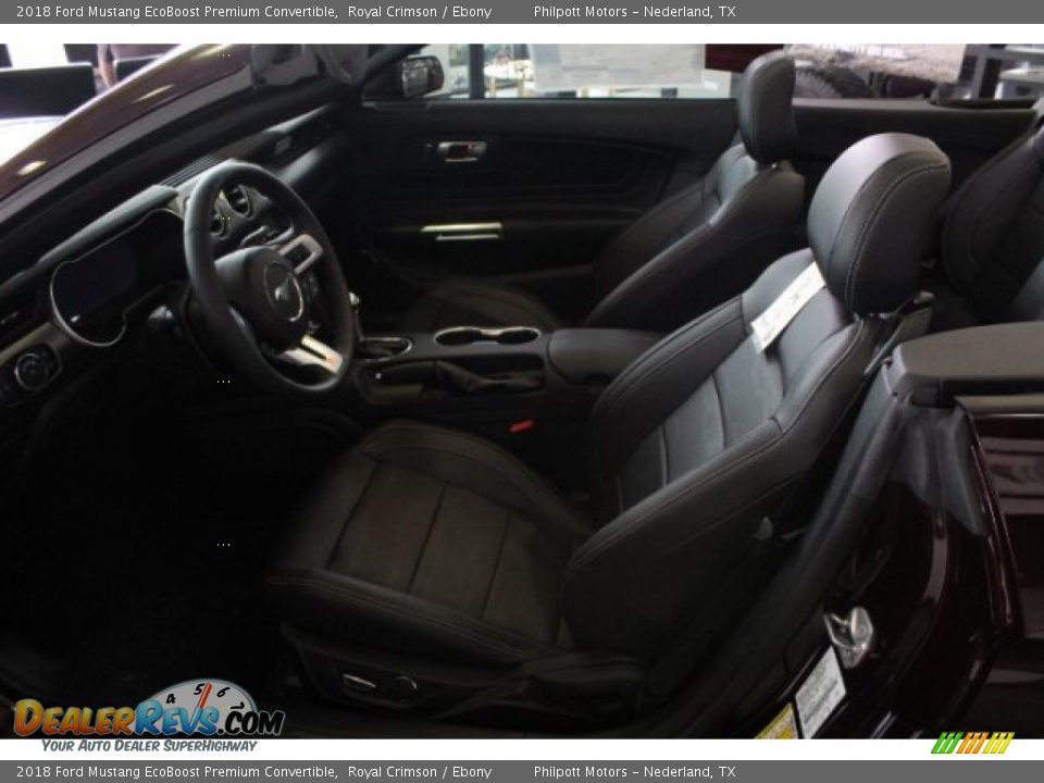 2018 Ford Mustang EcoBoost Premium Convertible Royal Crimson / Ebony Photo #13
