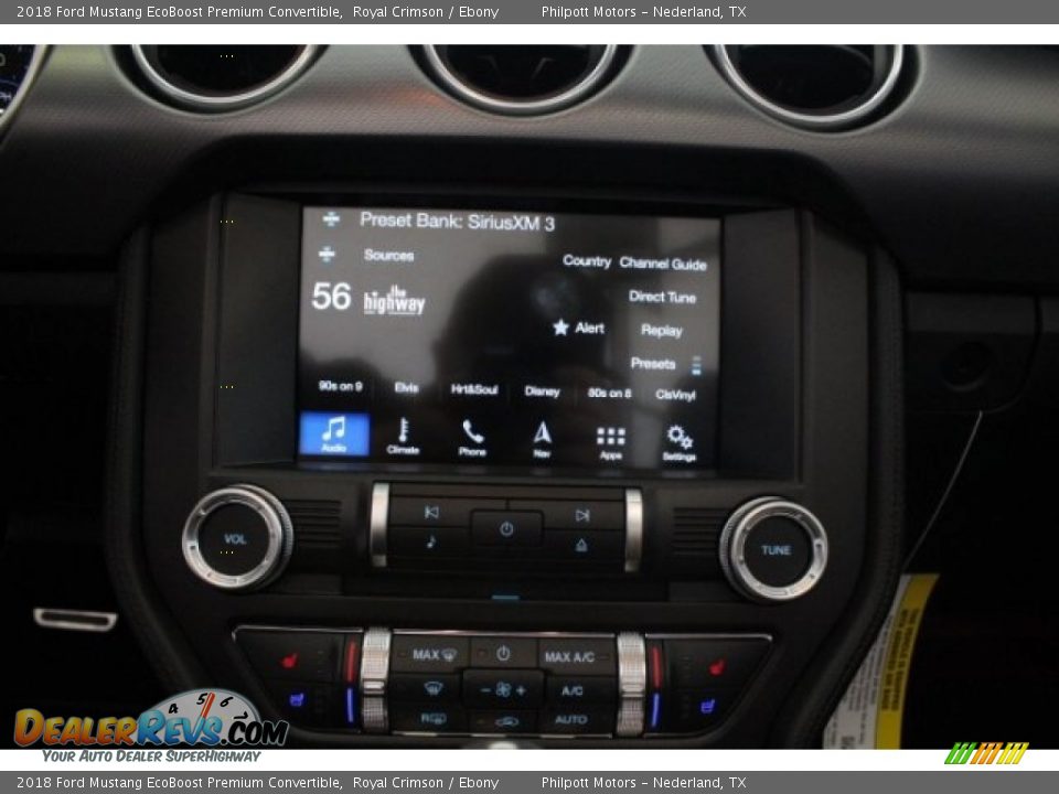 2018 Ford Mustang EcoBoost Premium Convertible Royal Crimson / Ebony Photo #16