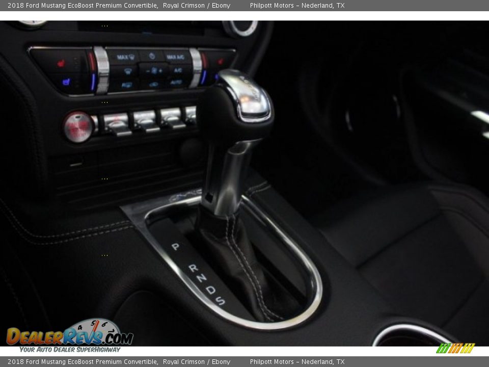2018 Ford Mustang EcoBoost Premium Convertible Royal Crimson / Ebony Photo #17