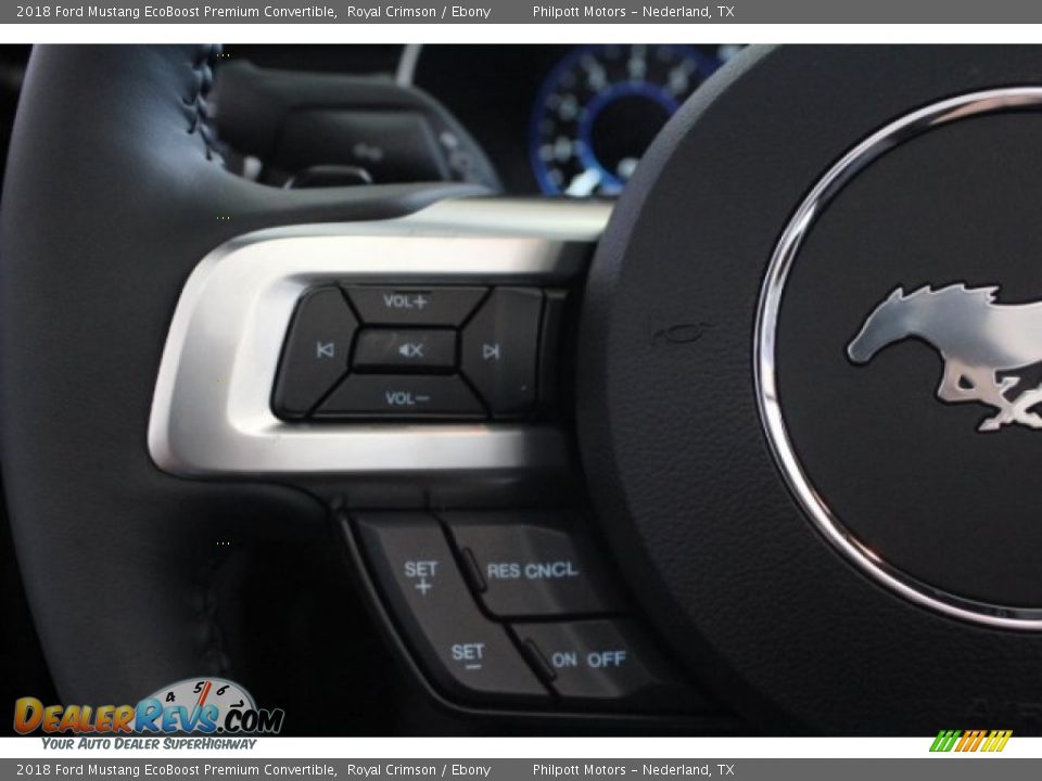 2018 Ford Mustang EcoBoost Premium Convertible Royal Crimson / Ebony Photo #19