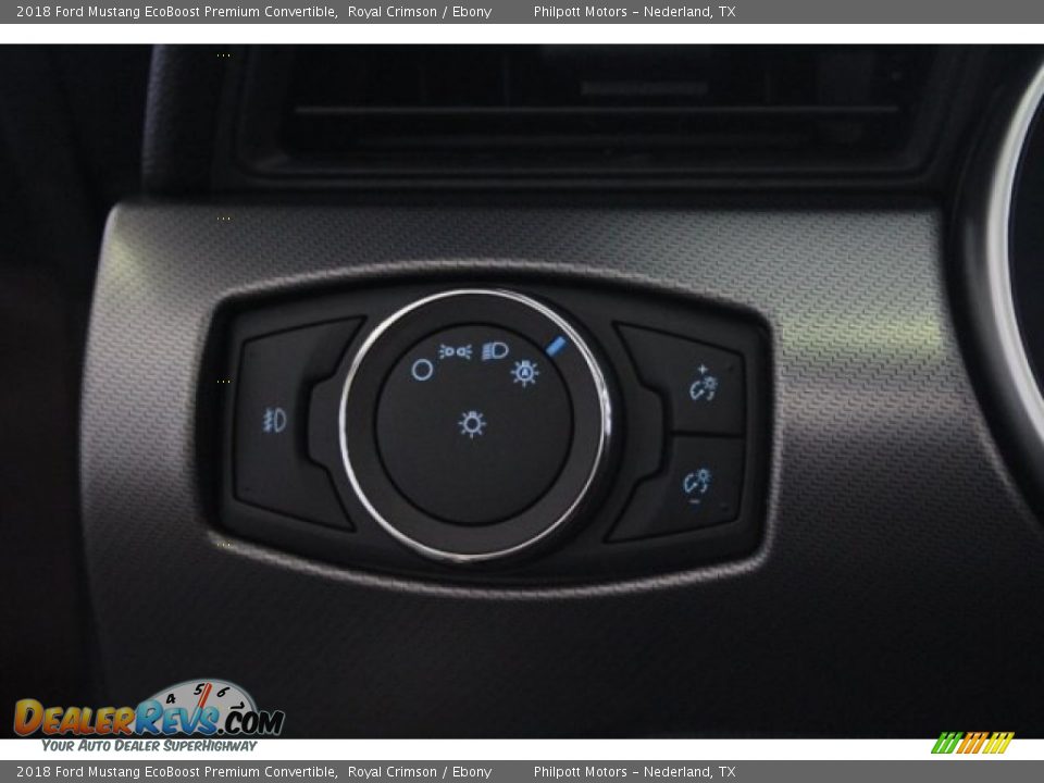 2018 Ford Mustang EcoBoost Premium Convertible Royal Crimson / Ebony Photo #22