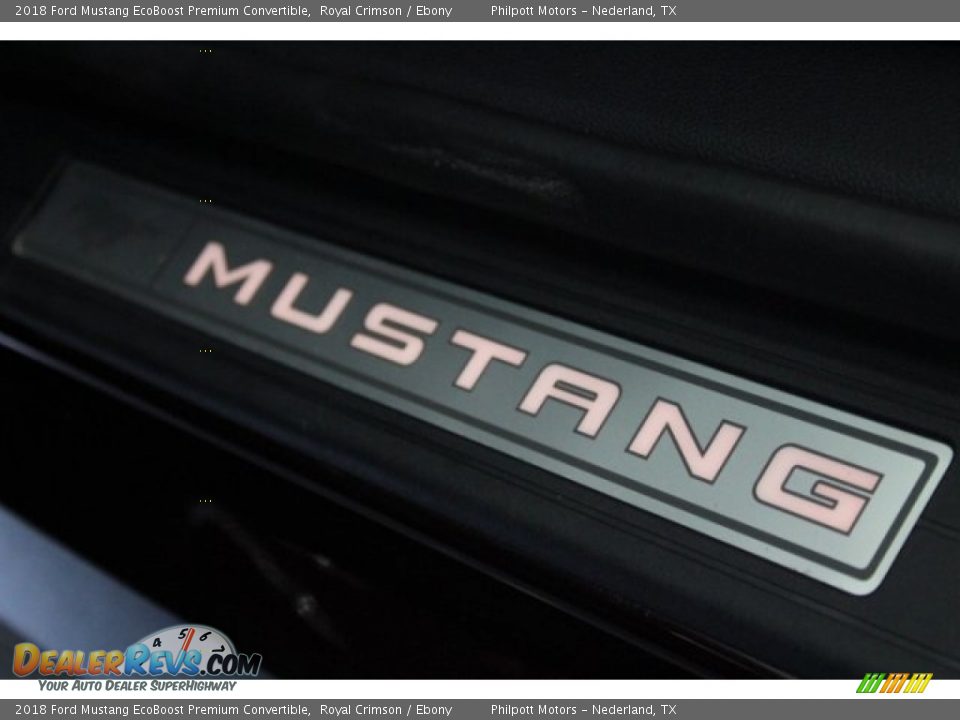 2018 Ford Mustang EcoBoost Premium Convertible Royal Crimson / Ebony Photo #23