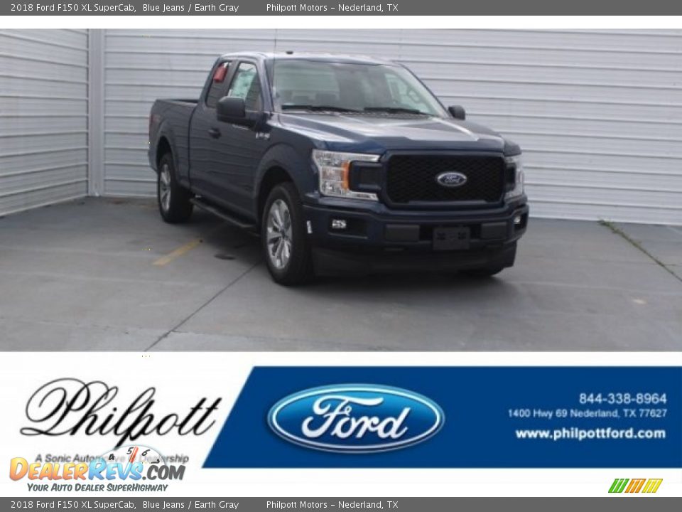 2018 Ford F150 XL SuperCab Blue Jeans / Earth Gray Photo #1