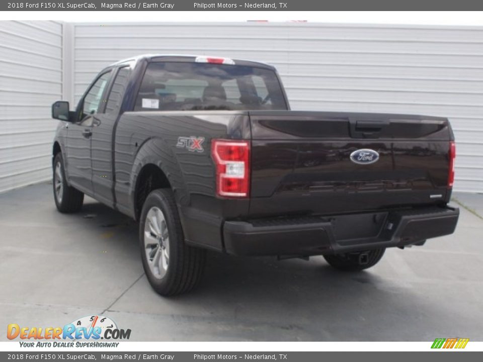2018 Ford F150 XL SuperCab Magma Red / Earth Gray Photo #6