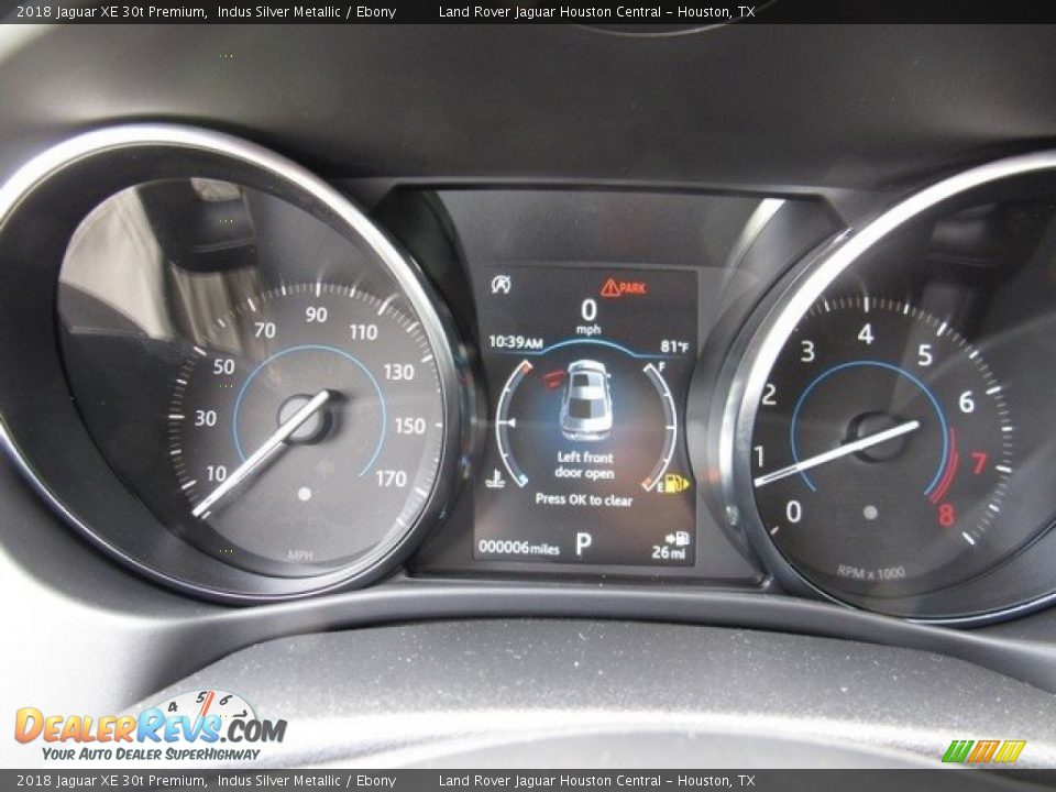 2018 Jaguar XE 30t Premium Indus Silver Metallic / Ebony Photo #30